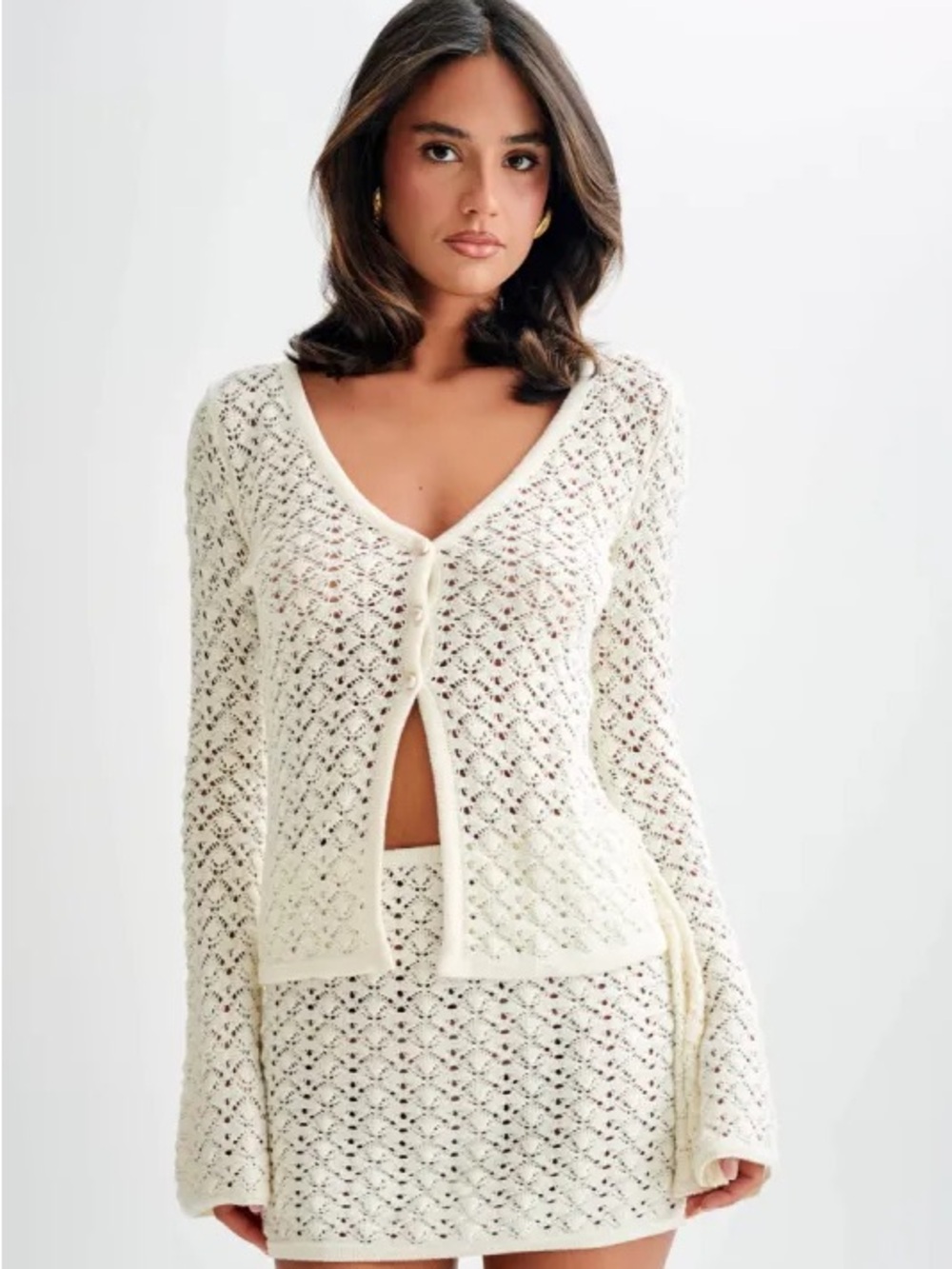 Meshki ‘Murphy’ Cardigan in white, NWT
